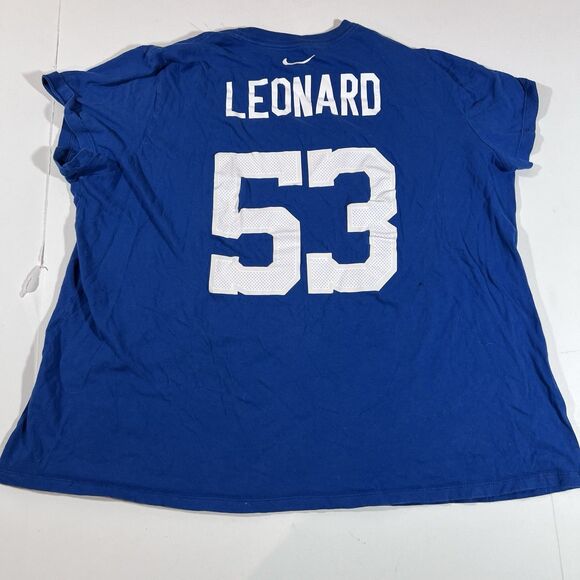 The Nike Tee Shaquille Leonard Indianapolis Colts #53 T-Shirt Women's XL - Picture 7 of 10